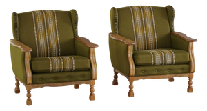 Mid-Century Modern Danish Oak Lounge Chairs by Henning Kjærnulf, 1960s, Set of 2