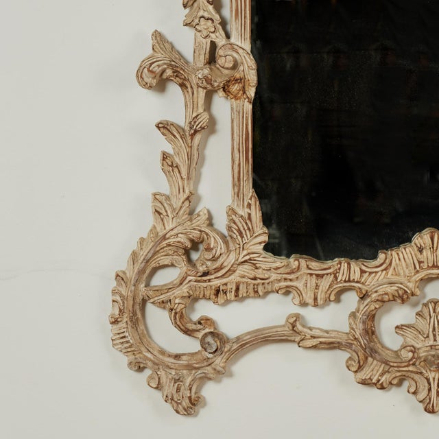 Wood Vintage Italian Chinese Chippendale Pagoda Sytle Wall Mirror For Sale - Image 7 of 10