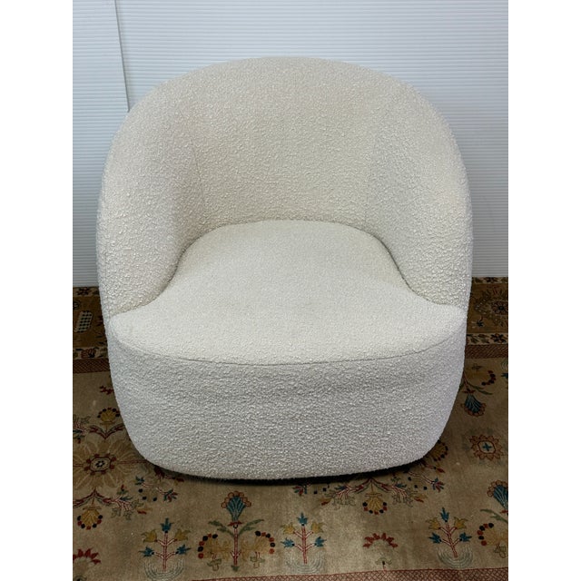 Design Plus Gallery presents the Gwyneth Ivory Boucle Swivel Chair by Goop for CB2. Covered in a rich, textural boucle-...