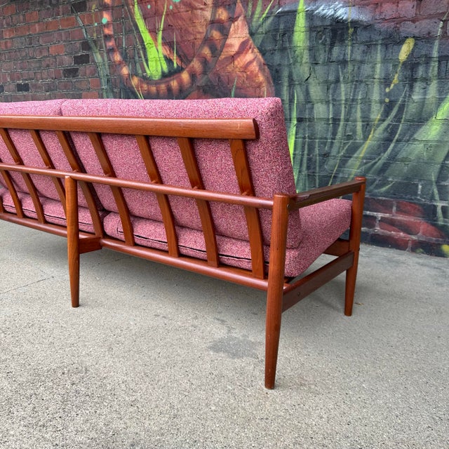 This beautifully restored sofa was designed by Danish designer Borge Jensen. The sofa’s frame is constructed out of solid...