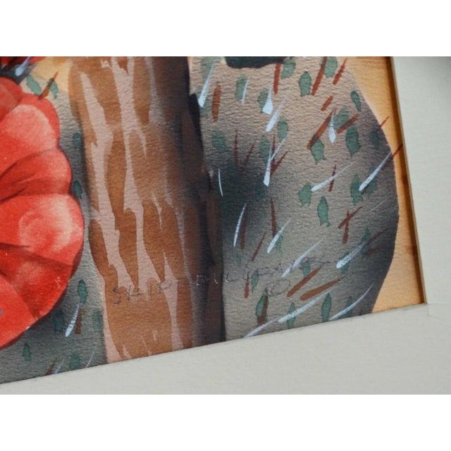 Charming decorative art. Measures 23" x 31 1/2", frame is 30" x 38 1/2". Shirrell Graves Born: 1884 - New York, New York...