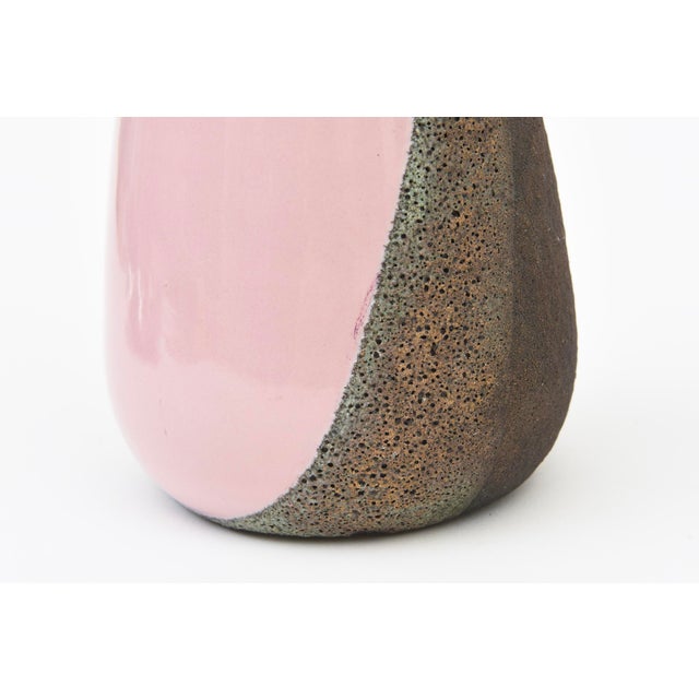 Vintage Aldo Londi for Bitossi Rare Ceramic Vase or Vessel With Textured Glaze, 1960's For Sale In Miami - Image 6 of 11