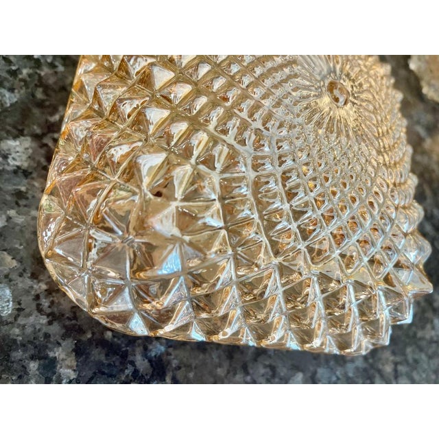 Mid-Century Round Clear Cut Glass Sconce, Germany, 1960s For Sale - Image 9 of 10