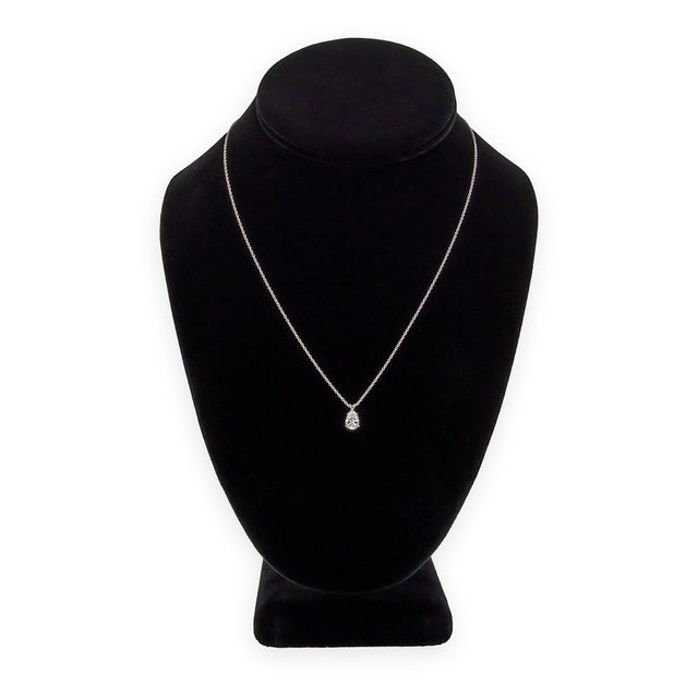 A rare and exceptional piece. A single 0.85ct pear brilliant diamond — graded D in color, the highest grade on the GIA...