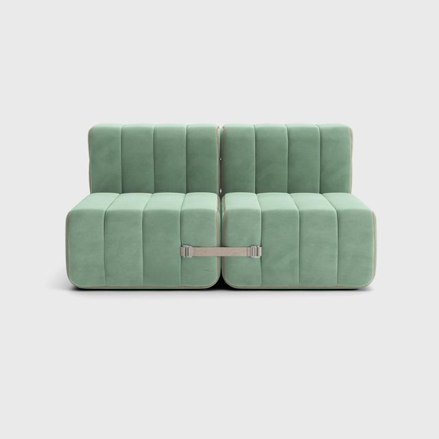 Modular Two-Seater Sofa in Barcelona Fabric by Ambivalenz, Set of 4 For Sale - Image 17 of 18
