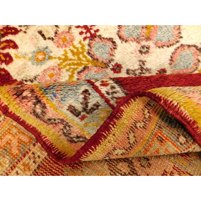 Vintage Handmade Turkish Ushak Area Rug. 3'x 5'9" For Sale - Image 10 of 16