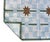 Handmade Cotton Vegetable Dyed Area Rug, Cream, Sky Blue, Sage Green Star Dash Dhurrie-12x15 For Sale - Image 9 of 12