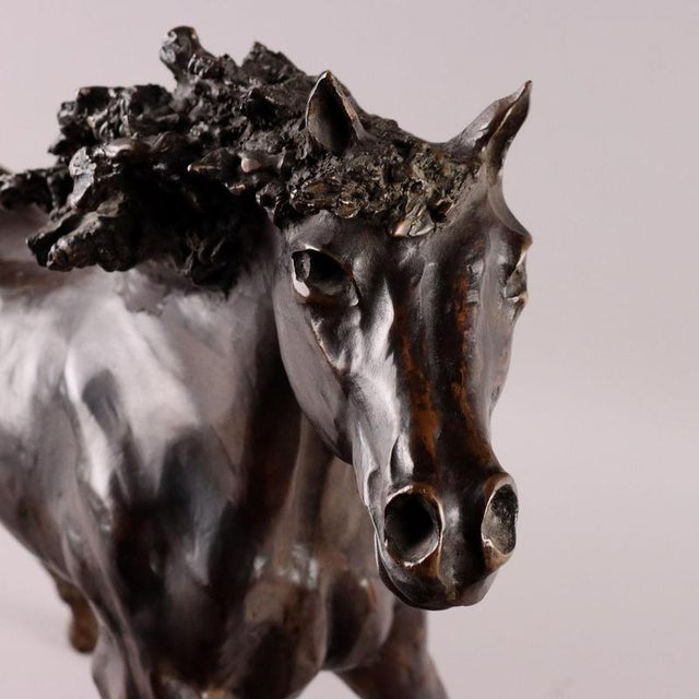 Metal Bronze Horse by Cesare Rabitti For Sale - Image 7 of 10