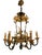 Naturalistic Chandelier in Painted Sheet Metal and Saxon Porcelain, 1950s For Sale