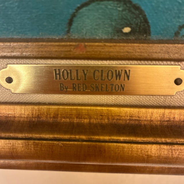 American “Holly Clown” by Ref Skelton Original Lithograph on Camvas For Sale - Image 3 of 4