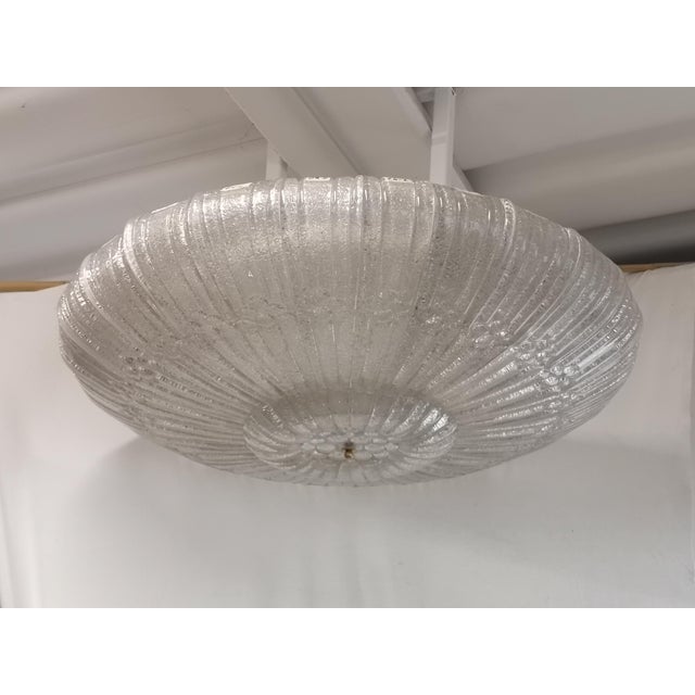 Italian White Murano Glass Pendant, 2000 For Sale - Image 8 of 11