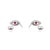 Metal Art Deco Style Solid Silver Ruby & Diamond Marquise Stud Earrings- A Pair For Sale - Image 7 of 11