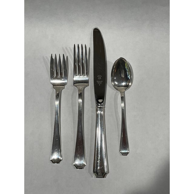 Mid 20th Century Gorham Fairfax Sterling Silver Flatware Set 42 Pieces