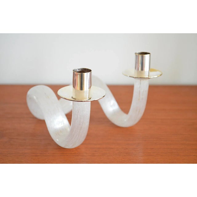 Murano Glass Snake Candlesticks, 1960s, Set of 2 For Sale - Image 6 of 12