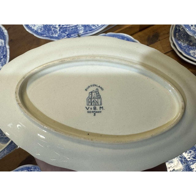 Blue Burgenland Decor Dinner Service by Villeroy & Boch, 1950s, Set of 32 For Sale - Image 8 of 14