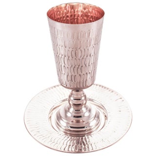 Sterling Kiddush Cup and Plate For Sale