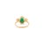 Green 2.29ct Deep Green Emerald Pear Engagement Ring With Round Diamonds in 18k Gold Size 7 For Sale - Image 8 of 15