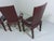 Maroon Leather Arcadia Chairs from Arper, Italy, 1980s, Set of 4 For Sale - Image 8 of 18
