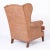 Wood Vintage Woven Reed or Wicker Wingback Armchair and Ottoman For Sale - Image 7 of 11