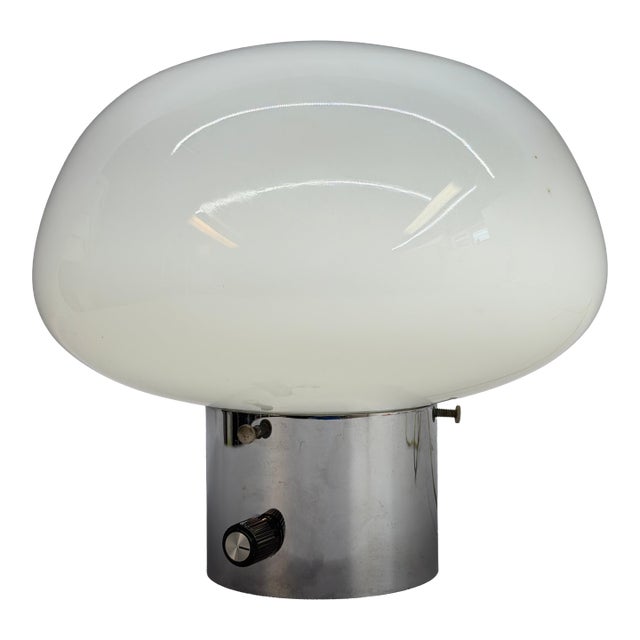 Tsao Designs Chrome and Glass Mushroom Table Lamp, New Canaan For Sale