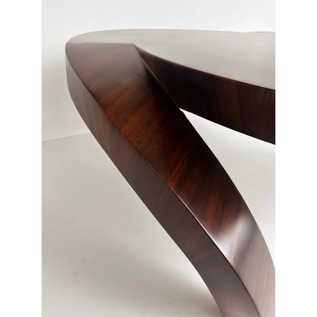 Wood Art Deco Style Rosewood Coffee Table With an Unusual Sculptural Form, 20th C For Sale - Image 7 of 8