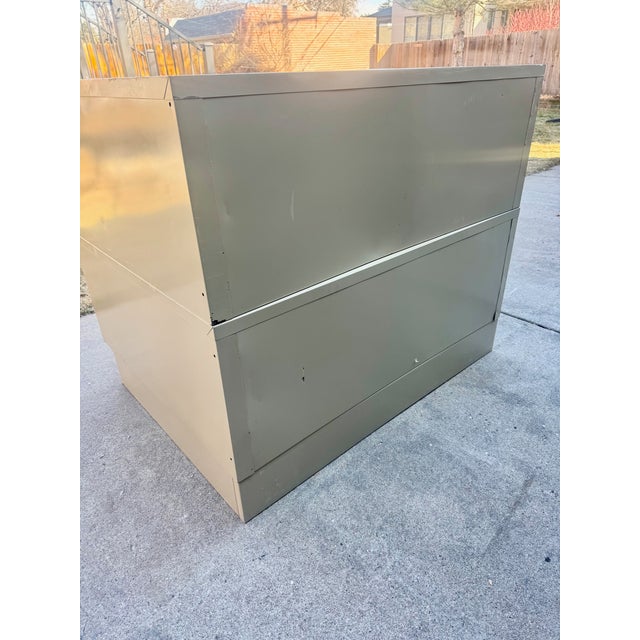 Safco Steel Flat File Double Cabinet With Ten Drawers For Sale In Denver - Image 6 of 9