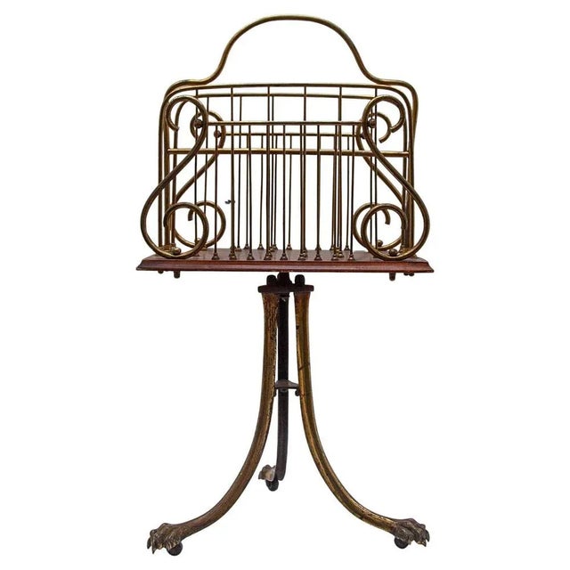 Victorian Brass Magazine Rack, 1860 For Sale - Image 10 of 10
