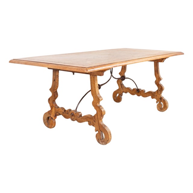 18th Century Spanish Baroque Walnut Dining Library Table For Sale