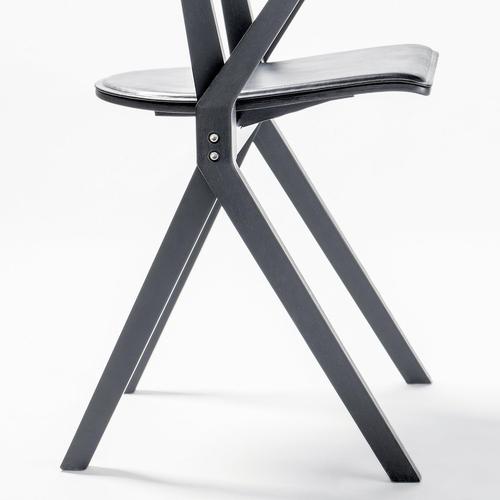 Wood Grcic B Chair in Black Leather by Konstantin for BD Barcelona For Sale - Image 7 of 11