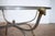 Silver French Mid-Century Round Coffee or Low Table With Steel Base and Glass Top For Sale - Image 8 of 14
