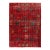 1960s Vintage Mid-Century Modern Rug in Red and Black, Distressed Deco Pattern For Sale
