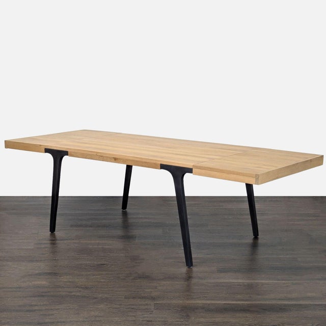 Crate & Barrel Crate & Barrel Lakin Expandable Dining Table For Sale - Image 4 of 7