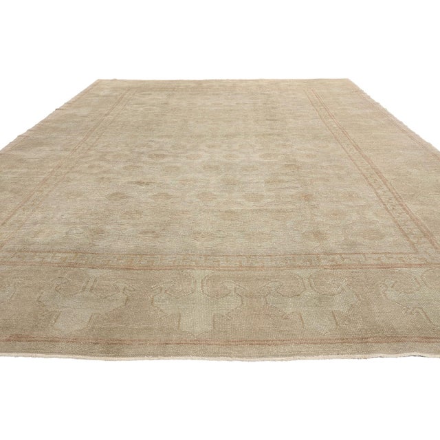 Contemporary Vintage Turkish Oushak Rug - 09'07 X 14'10 For Sale - Image 3 of 12