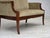 Danish 2-Seater Highback Sofa in Furniture Velour and Lacquered Teak Wood, 1950s For Sale - Image 10 of 18