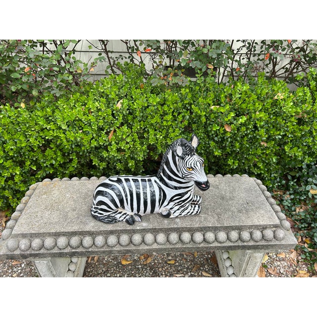 1960s Italian Glazed Terracotta Zebra Sculpture For Sale - Image 11 of 11