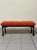 Wood Bench in Stained Wood and Corduroy, 1960s For Sale - Image 7 of 13