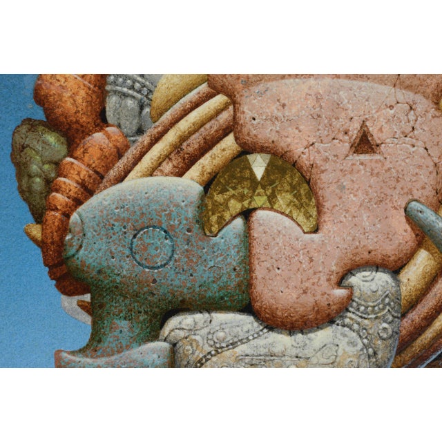 Paint Clayton Anderson "Precious Stones" Surrealist Mixed Media Composition Circa 1970 For Sale - Image 7 of 8
