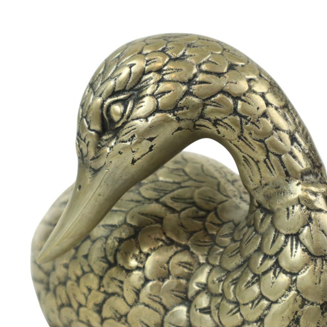 Silver-Plated Brass Duck Sculpture in the style of Mauro Manetti, 1970s For Sale - Image 6 of 11
