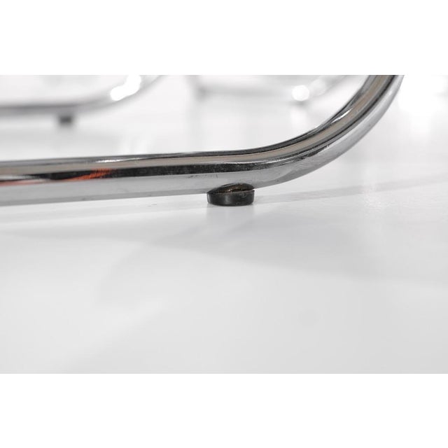 Chrome Folding Chairs with Fabric Seats, 1970s, Set of 9 For Sale - Image 11 of 15