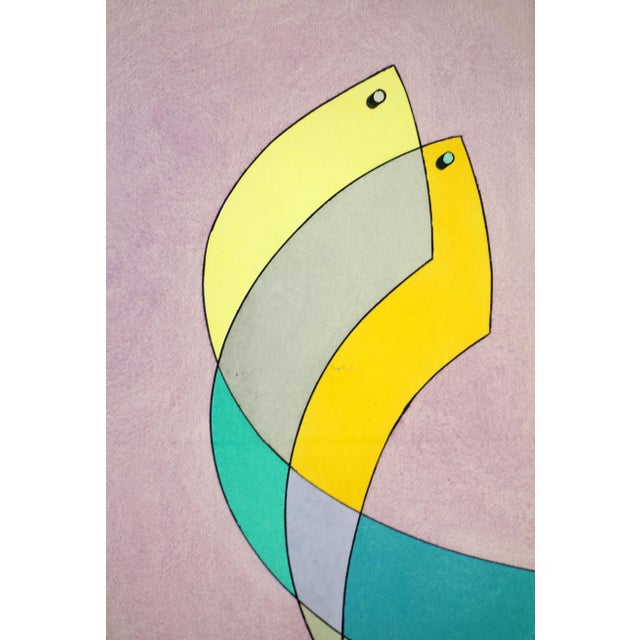 Vittorio Brevi, Abstract Composition, 1972, Artwork on Paper, Framed For Sale - Image 4 of 9