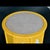 Yellow 1970s Yellow and White Round Travertine Top Side Tables or Nightstands With Storage For Sale - Image 8 of 12