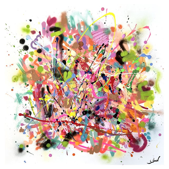 Maria Esmar, Fusion, Mixed Media on Canvas, 2020s For Sale