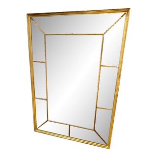 Early 19th Century English Segmented Gilt Carved Wood Mantle Mirror For Sale