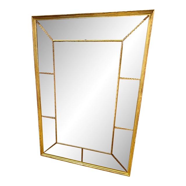 Early 19th Century English Segmented Gilt Carved Wood Mantle Mirror For Sale