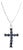 Sapphire White Gold Cross Necklace For Sale