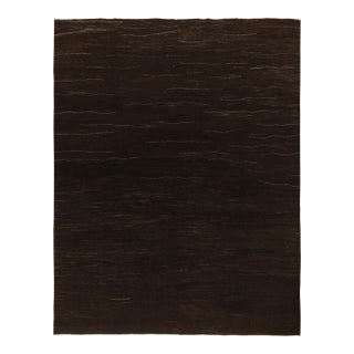 Vintage Turkish Kilim in Black, Brown, White Panel Woven Style For Sale