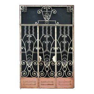 Doors With Transom Wrought Iron Antique Art Deco