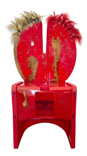 Red Nobody's Perfect Chair by Gaetano Pesce and Swatch for Zerodisegno, 2005