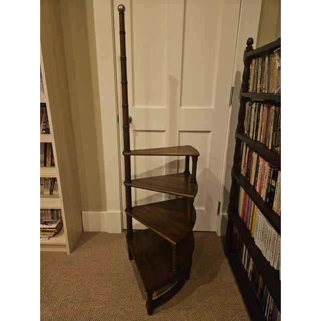 Vintage Kittinger Buffalo Mahogany Spiral Library Steps, Pattern 1726 C For Sale - Image 14 of 16