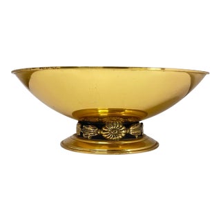 1940s Swedish Ystad Brass Pedestal Bowl For Sale